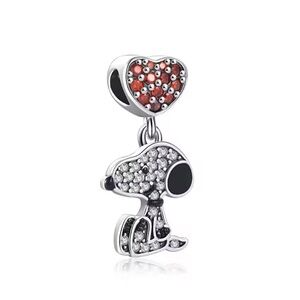 New Sterling Silver 925 Charlie Brown Snoopy bracelet charm